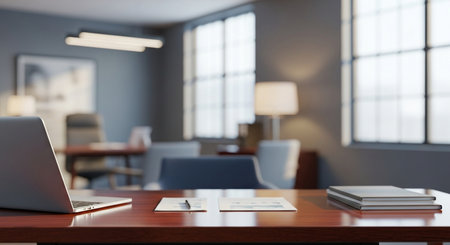 Interior of a modern office. 3d rendering, mock upの素材