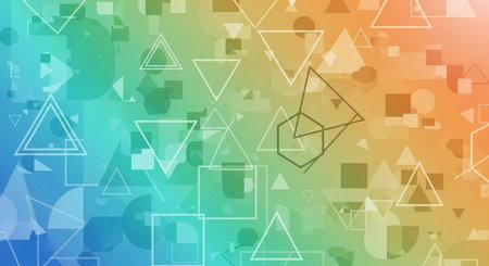 Abstract geometric background for web design. Colorful gradient. Vector illustrationの素材