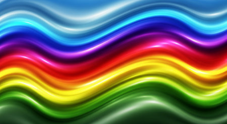 abstract background with multicolored lines and waves in it.の素材