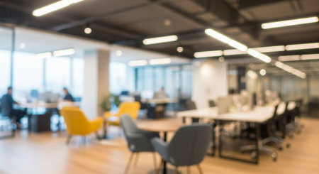 Abstract blur and defocused office and business people meeting in meeting room for backgroundの素材