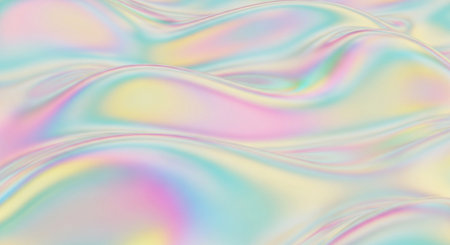 Holographic foil abstract background. Holographic foil in pastel colorsの素材