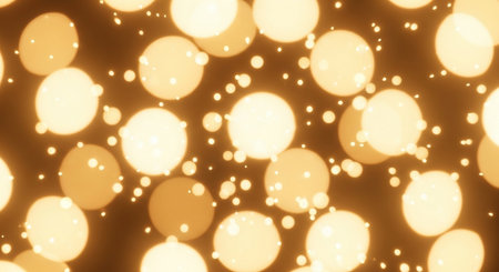 Abstract gold bokeh background for Christmas and New Year concept.の素材