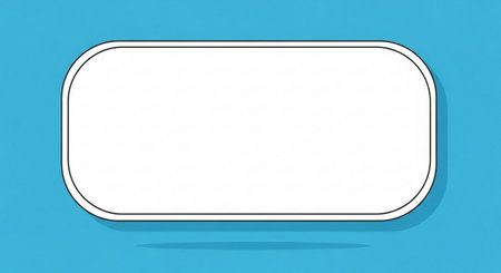 Illustration of a white blank button on a blue background - vectorの素材