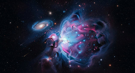 Galaxy and nebula in deep space. Elements of this image furnished by NASAの素材
