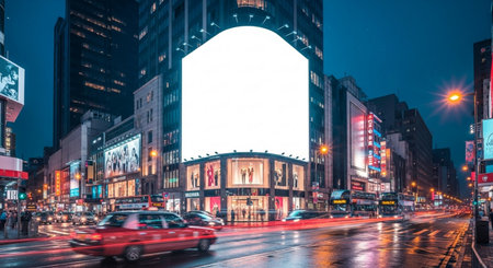 s Square, featured with Broadway Theaters and huge number of LED signs, is a symbol of New York City and the United States.の素材