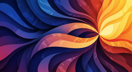 abstract colorful background with swirls and waves. vector illustration.の素材