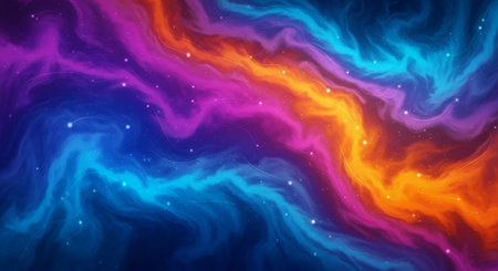 Abstract background with stars and nebula. 3d rendering, 3d illustration.の素材