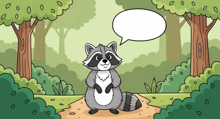 Raccoon cartoon design, Animal zoo life nature and fauna theme Vector illustrationの素材