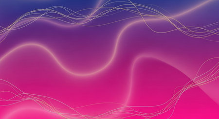 Abstract background with dynamic waves. Vector illustration. Pink and blue colors.の素材