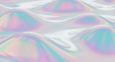 Holographic foil texture. Abstract iridescent background. 3d renderingの素材