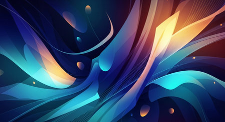 Colorful abstract background with dynamic waves. Vector illustration. Eps 10の素材