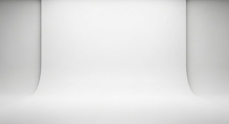 White empty room with shadow on the wall. 3d rendering.の素材