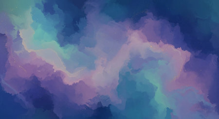 Background with paint. Divorces and drops. Periwinkles.の素材