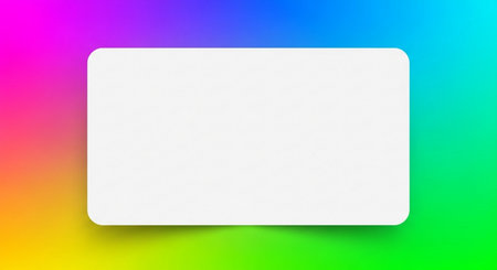 Blank business card on rainbow background. Vector illustration. Eps 10の素材