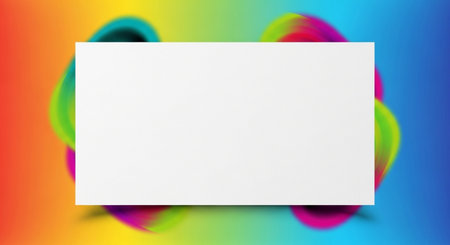 Blank white paper on colorful background. Vector illustration. Eps 10の素材