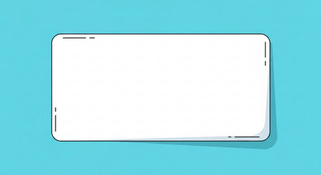 Smartphone mockup with blank screen isolated on blue background. Vector illustration.の素材