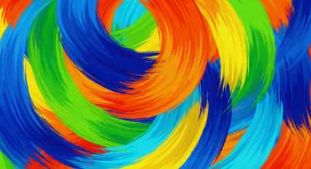 abstract background of blue, orange, yellow, green, red, blue colorsの素材