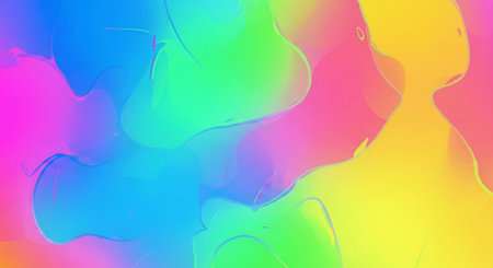 abstract rainbow background with some smooth lines in it and some spots on itの素材