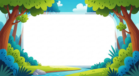 Nature scene background with empty space for your text illustration vector. EPS10の素材