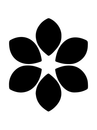 Flower icon on white background. Vector illustration for your design.の素材