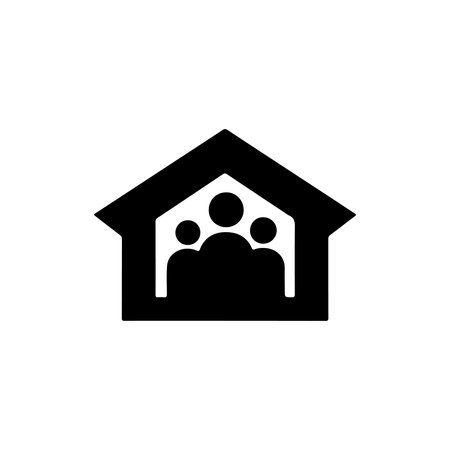 Family home icon. Flat design style eps 10 vector illustration.の素材