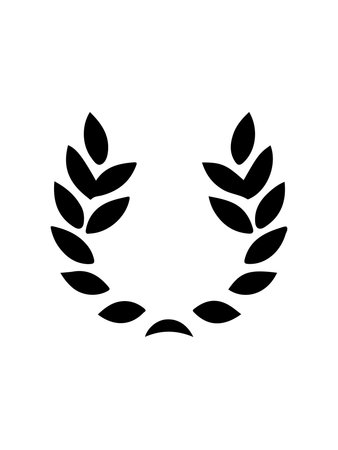 Laurel wreath icon, vector illustration. Flat design styleの素材