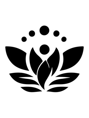 Lotus flower icon. Simple illustration of lotus flower vector icon for webの素材