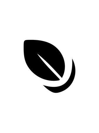 Leaf icon isolated on white background. Leaves symbol for your web site design, logo, app, UI.の素材