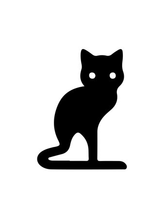 Cat icon in trendy flat style isolated on white background. Cat symbol for your web site design, logo, app, UI.の素材