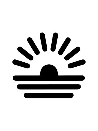 Sunset icon vector. Sunset sign. Graph symbol for travel and tourism web site and apps design, logo, app, UIの素材
