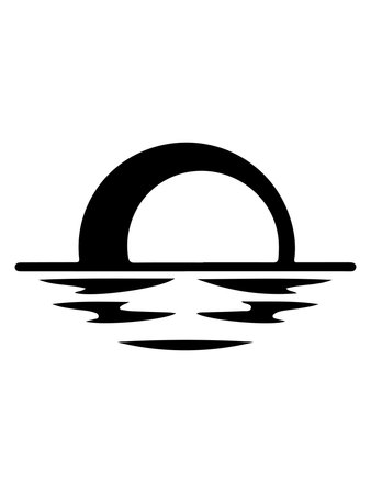 silhouette of the sun on a white background, vector illustrationの素材