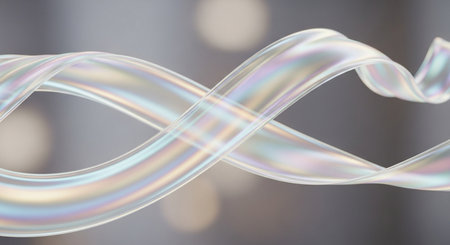 abstract 3d illustration of wavy flowing energy and colors backgroundの素材