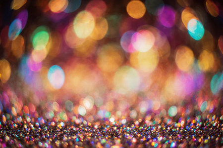 Colorful abstract bokeh background for Christmas and New Year.の素材