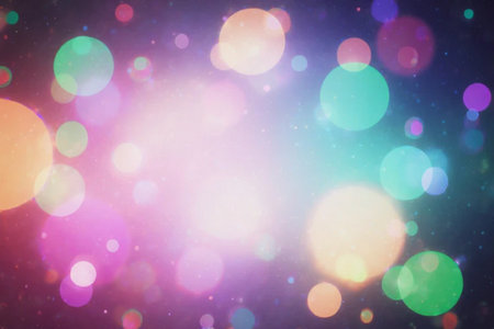 abstract background with bokeh defocused lights and stars.の素材