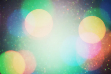 abstract colorful bokeh background from the party lights and starsの素材