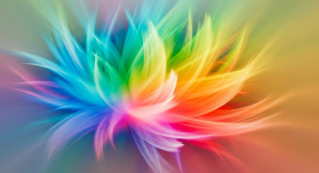 abstract colorful background with smooth lines and bokeh effect.の素材