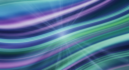 abstract background with smooth lines in blue, purple and green colorsの素材
