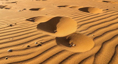 Sand dunes in the Sahara desert in Morocco, Africa. Sand texture backgroundの素材