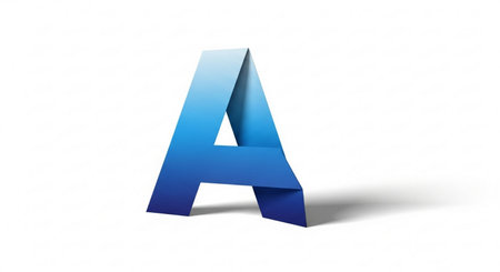 3d blue 3d letter A, 3d rendering graphic isolated white backgroundの素材