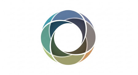 Abstract circle logo design element. Corporate business icon. Vector illustration.の素材