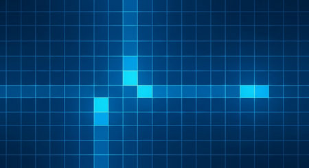 Abstract blue square grid technology background. Vector illustration for your design.の素材