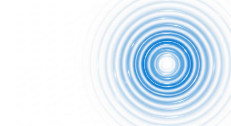 Blue water ripple on white background. Abstract water ripple. Vector illustration.の素材