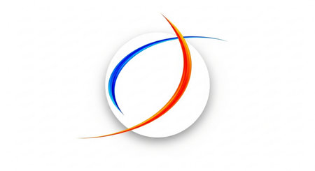 abstract blue and red circle on a white background. vector illustrationの素材