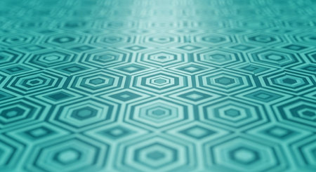 Abstract 3d rendering of hexagonal pattern. Creative background design.の素材
