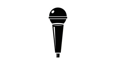 Microphone icon. Flat illustration of microphone vector icon for web designの素材