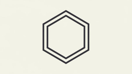 Geometric Hexagon Symbol Vector Illustration. Graphic Design Element.の素材