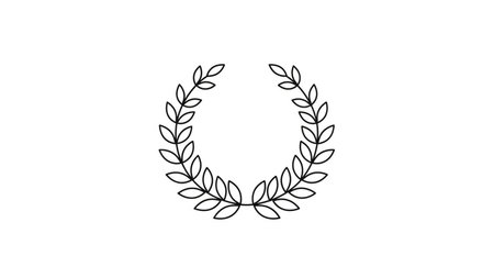Laurel wreath icon. Laurel wreath vector illustration.の素材
