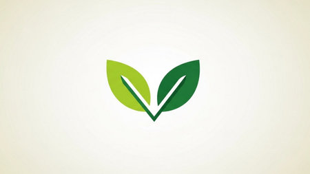 Green Leaf Logo Design Illustration suitable for a company or business purposeの素材