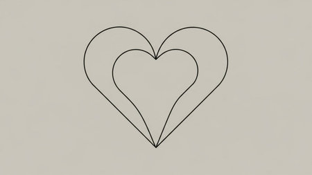 Heart icon on a gray background. Love symbol. Vector illustration.の素材