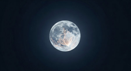 The moon in the night sky with stars and clouds. 3d renderingの素材